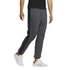 Tuta Adidas 3 Stripes Fleece Tapered Pant Dark Grey Heather -Negozio Di Pattini adidas 3 stripes fleece tapered pant dark grey heather 5