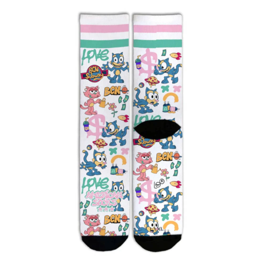 Calze American Socks Signature Mid High Copy Cat 2 Calze American Socks Signature Mid High Copy Cat - immagine 2