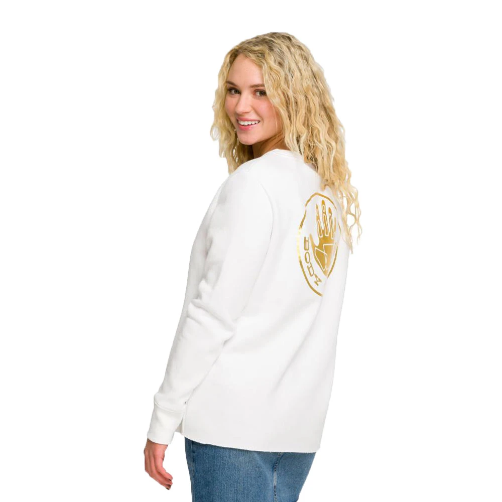 Felpa Body Glove Womens Crew Shining White 2 Felpa Body Glove Womens Crew Shining White - immagine 2