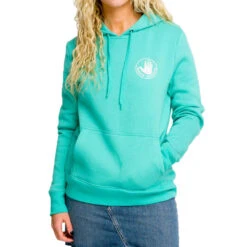 Felpa Body Glove Womens Crew Hood Og Logo Seafoam