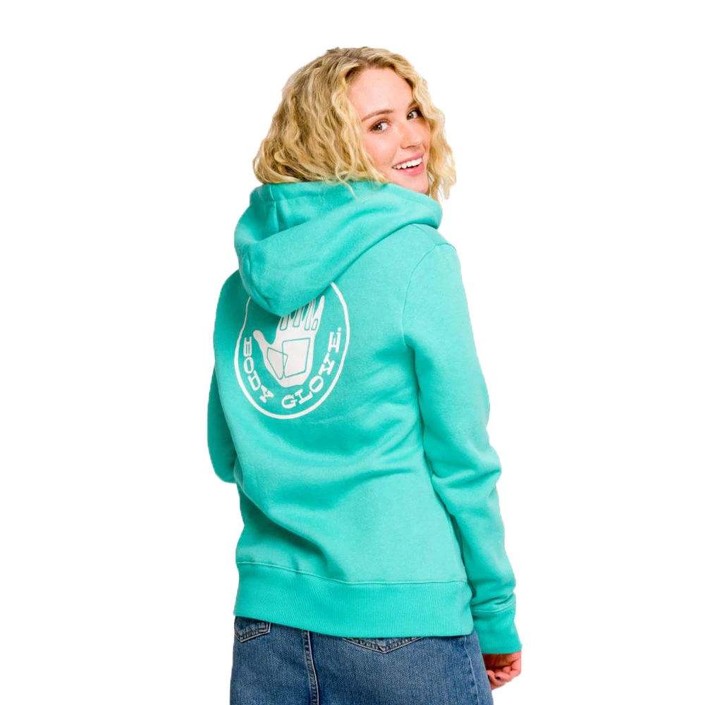 Felpa Body Glove Womens Crew Hood Og Logo Seafoam 2 Felpa Body Glove Womens Crew Hood Og Logo Seafoam - immagine 2