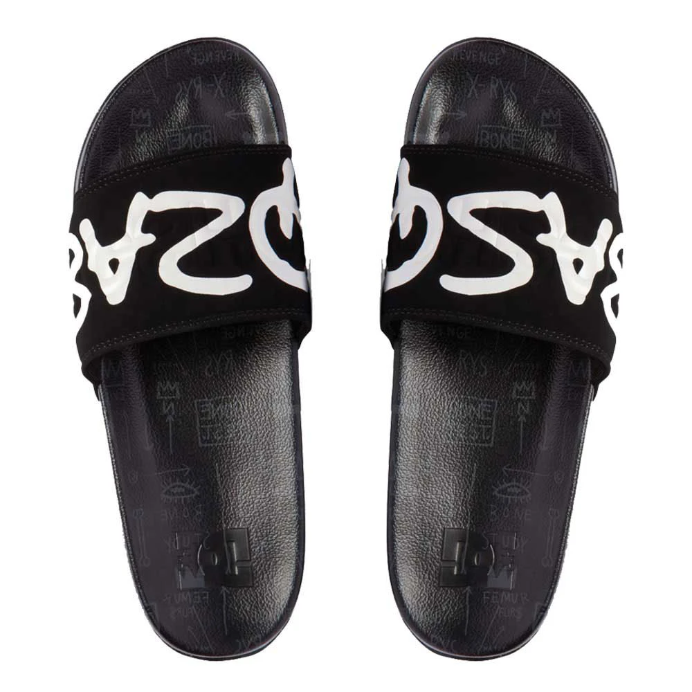 Ciabatte DC Shoes Basquiat DC Slide Black DK Grey Print 1 Ciabatte DC Shoes Basquiat DC Slide Black DK Grey Print