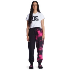 Pantalone Felpato DC Shoes Wo's Cloudy Sweatpant Black Fuchsia Halftone Smoke -Negozio Di Pattini dc shoes wo s cloudy sweatpant black fuchsia halftone smoke 7