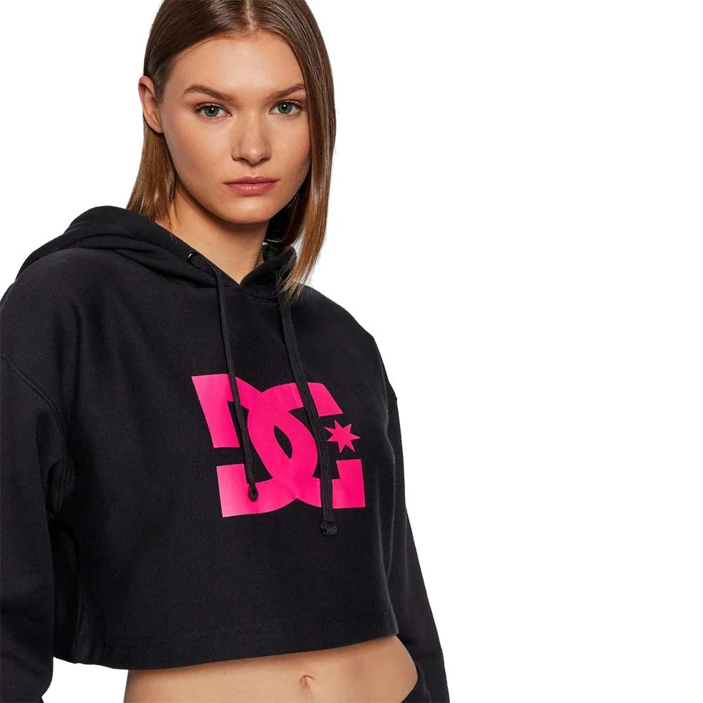 Felpa DC Shoes Wo's Star Cropped Hoodie 2 Black Fuchsia 2 Felpa DC Shoes Wo's Star Cropped Hoodie 2 Black Fuchsia - immagine 2