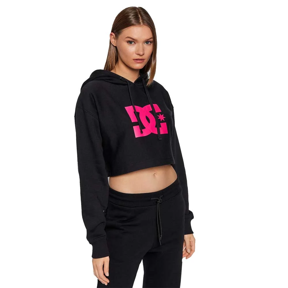 Felpa DC Shoes Wo's Star Cropped Hoodie 2 Black Fuchsia 3 Felpa DC Shoes Wo's Star Cropped Hoodie 2 Black Fuchsia - immagine 3