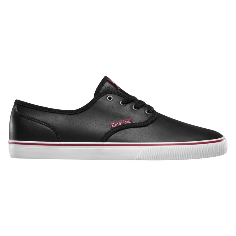 Scarpe Emerica Wino Cruiser Black White & Burgunty 1 Scarpe Emerica Wino Cruiser Black White & Burgunty