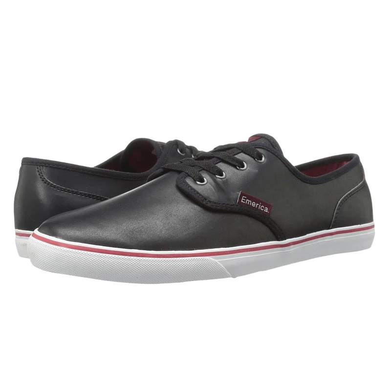 Scarpe Emerica Wino Cruiser Black White & Burgunty 2 Scarpe Emerica Wino Cruiser Black White & Burgunty - immagine 2