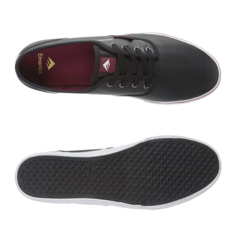 Scarpe Emerica Wino Cruiser Black White & Burgunty 4 Scarpe Emerica Wino Cruiser Black White & Burgunty - immagine 4
