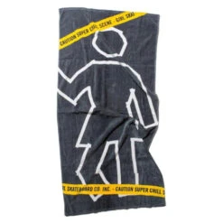 Telo Mare Girl Skateboards Beach Towel Black