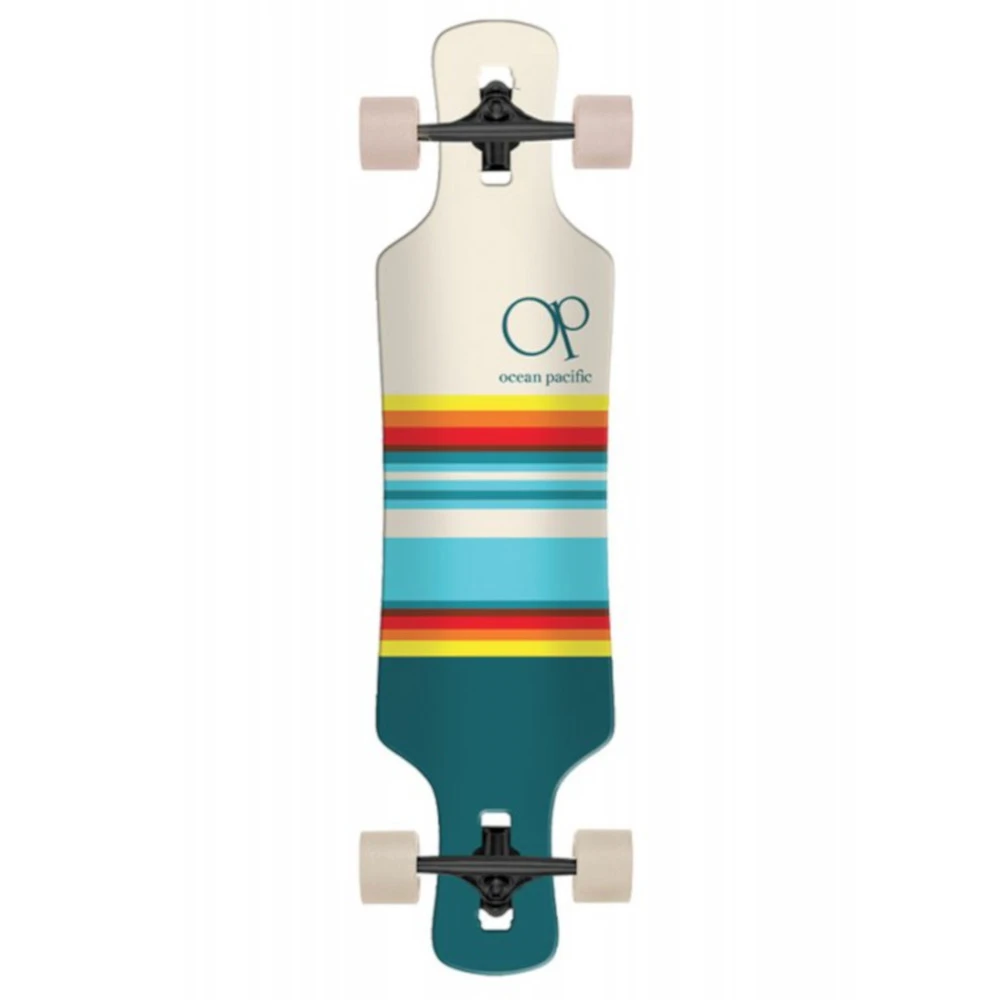 Longboard Completo Ocean Pacific Swell Off White Teal 36'' 1 Longboard Completo Ocean Pacific Swell Off White Teal 36''