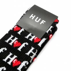 Calze Huf Love Sock Black -Negozio Di Pattini huf love sock black 3