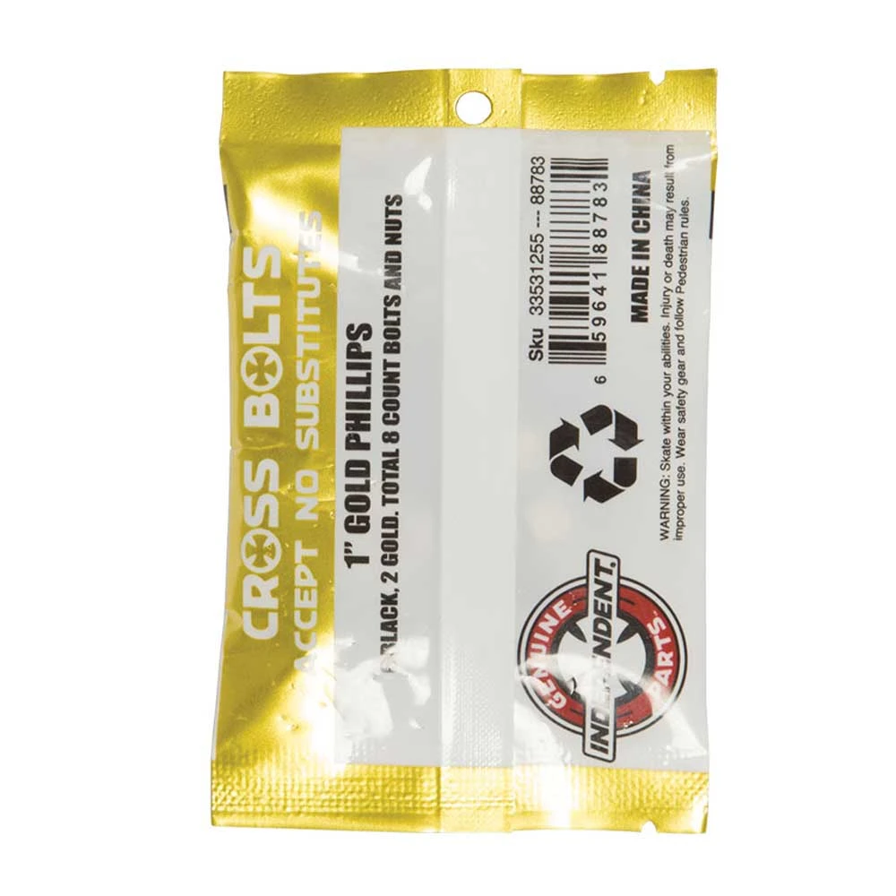 Independent Genuine Parts Phillips Hardware In Black Gold 1'' 2 Independent Genuine Parts Phillips Hardware In Black Gold 1'' - immagine 2