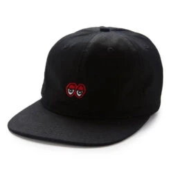 Cappellino Krooked Eyes Emb Strapback Hat Black -Negozio Di Pattini krooked eyes emb strapback hat black 3