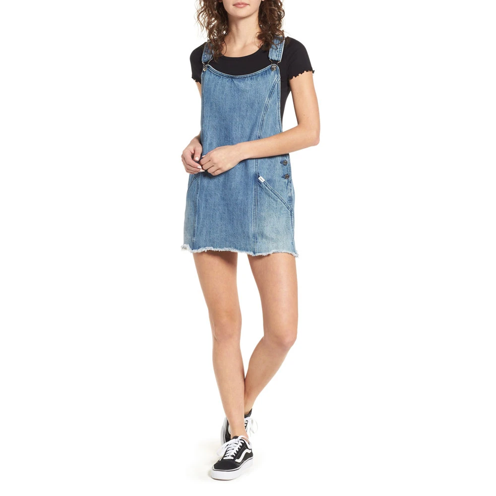 Vestito Jeans Obey Debs Overall Dress Indigo 1 Vestito Jeans Obey Debs Overall Dress Indigo