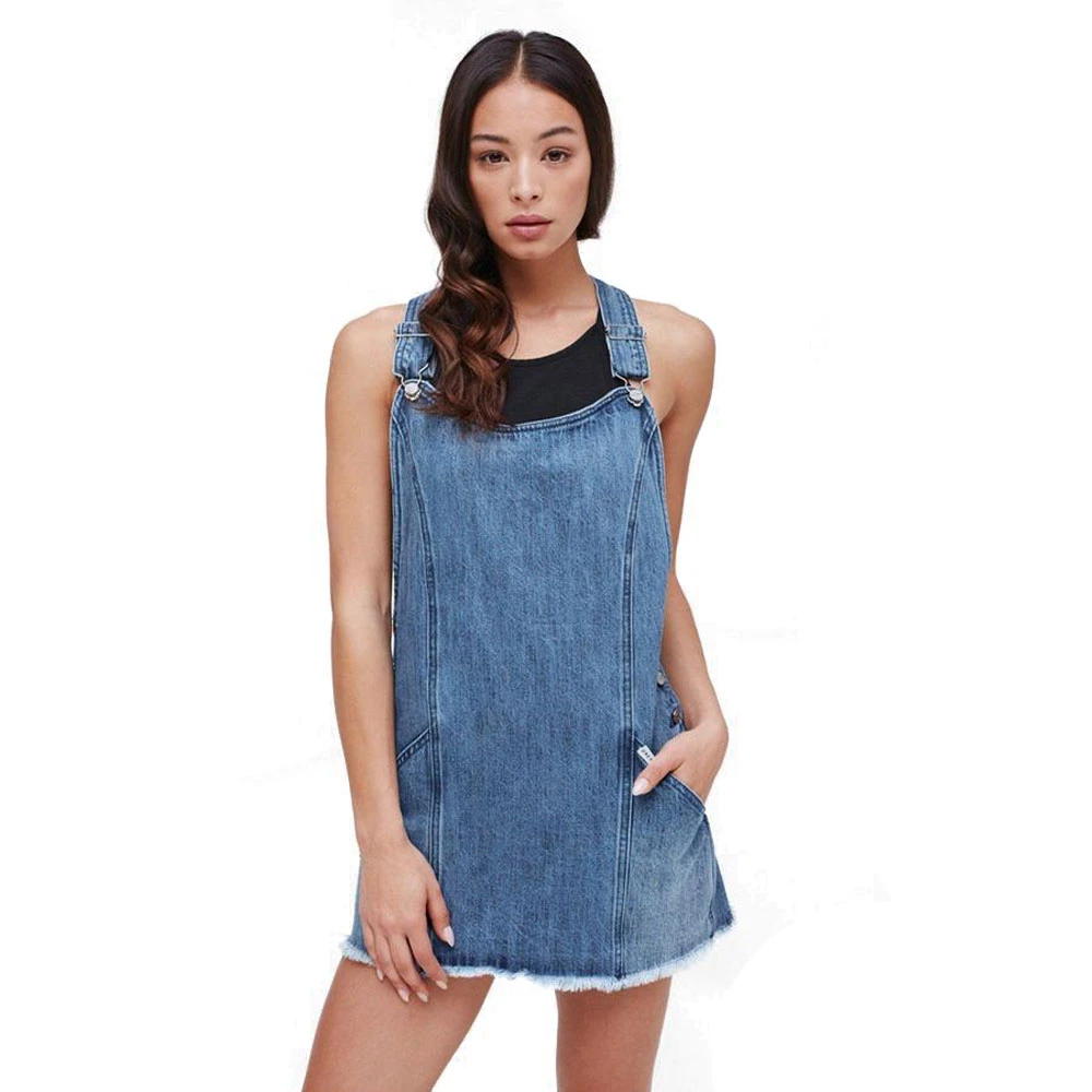 Vestito Jeans Obey Debs Overall Dress Indigo 2 Vestito Jeans Obey Debs Overall Dress Indigo - immagine 2