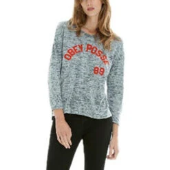 Felpa Da Donna Obey Posse Knit Wo's Charcoal