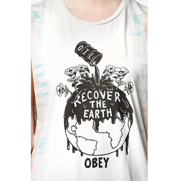 Canotta Obey Recover The Earth Moto Tank Wo's Grey Multi - immagine 4