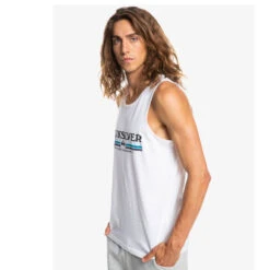 Canotta Quiksilver Lined Up Tank White -Negozio Di Pattini quiksilver lined up tank white 5