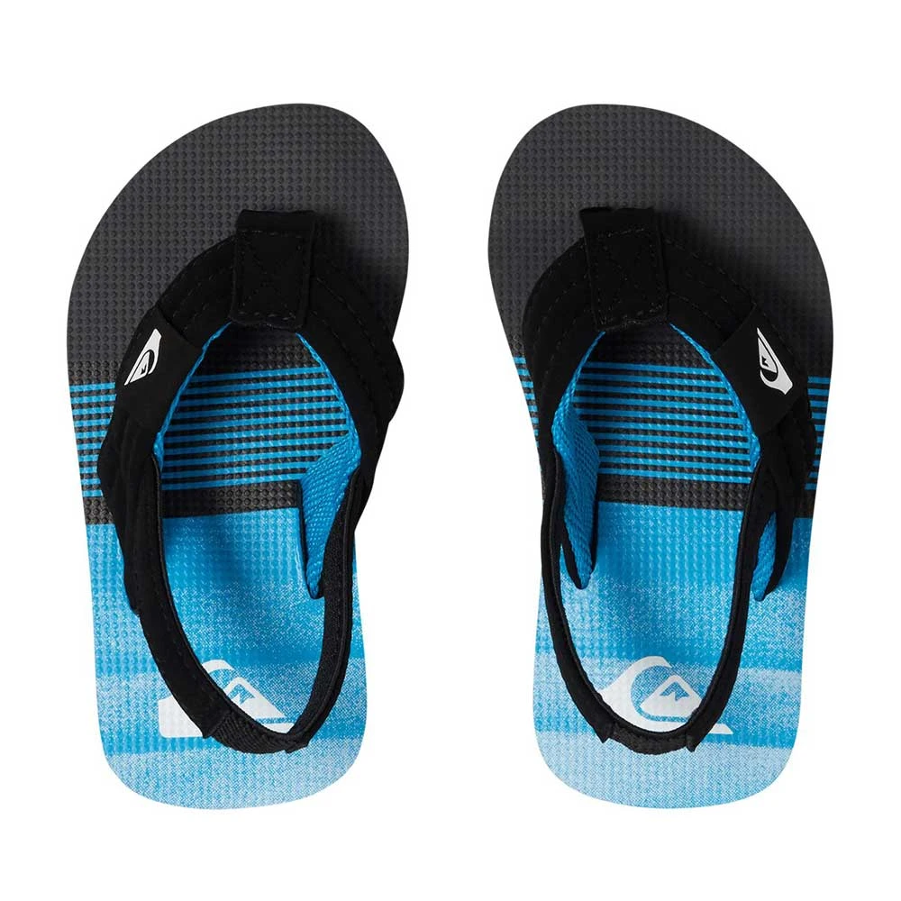 Quiksilver Toddlers Sandals Molokai Layback Toddler Black Grey Blue 1 Quiksilver Toddlers Sandals Molokai Layback Toddler Black Grey Blue