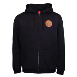 Felpa Santa Cruz Classic Dot Zip Hood Black