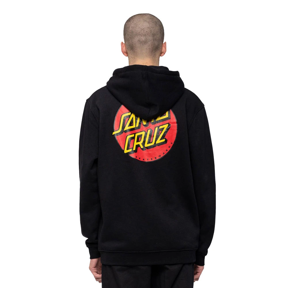 Felpa Santa Cruz Classic Dot Zip Hood Black 4 Felpa Santa Cruz Classic Dot Zip Hood Black - immagine 4