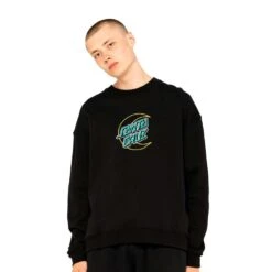 Felpa Santa Cruz Empty Moon Dot Crew Black -Negozio Di Pattini santa cruz empty moon dot crew black 2