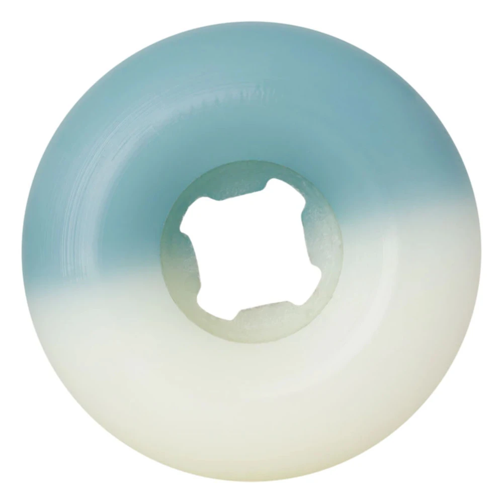 Ruote Santa Cruz Hairballs Wheels 50-50 White Teal 54MM 2 Ruote Santa Cruz Hairballs Wheels 50-50 White Teal 54MM - immagine 2