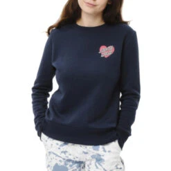 Felpa Santa Cruz Japanese Heart Crew Dark Navy -Negozio Di Pattini santa cruz japanese heart crew dark navy 4
