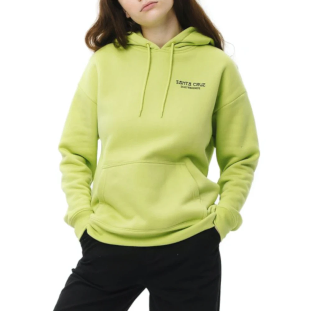 Felpa Santa Cruz Lucky Cat Hood Green Glow 4 Felpa Santa Cruz Lucky Cat Hood Green Glow - immagine 4