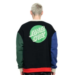 Felpa Santa Cruz Shadowless Dot Crew Black Multi -Negozio Di Pattini santa cruz shadowless dot crew black multi 3