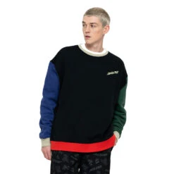 Felpa Santa Cruz Shadowless Dot Crew Black Multi -Negozio Di Pattini santa cruz shadowless dot crew black multi 5