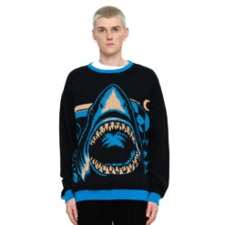 Felpa Santa Cruz Shark Trip Knit Crew Multi -Negozio Di Pattini santa cruz shark trip knit crew multi 3
