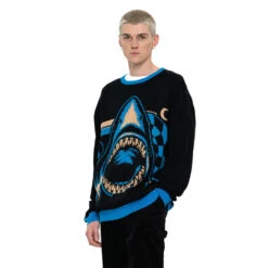 Felpa Santa Cruz Shark Trip Knit Crew Multi -Negozio Di Pattini santa cruz shark trip knit crew multi 5