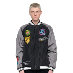 Giacca Santa Cruz Speed Wheels Celebration Jacket Black Grey -Negozio Di Pattini santa cruz speed wheels celebration jacket black grey 3