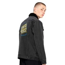 Giacca Santa Cruz Void Ring Dot Jacket Black Wash Denim -Negozio Di Pattini santa cruz void ring dot denim jacket black wash denim 5