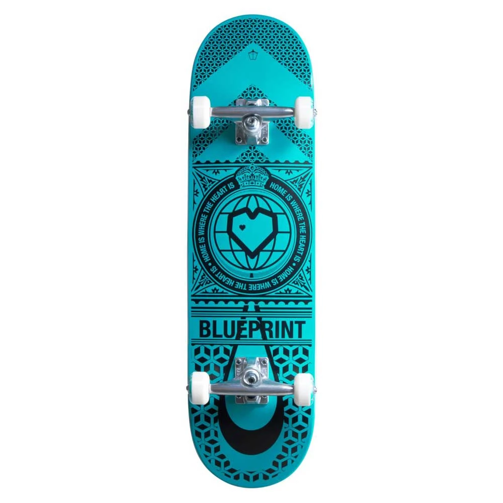 Skateboard Completo Blueprint Home Heart Black Green 8.25''
