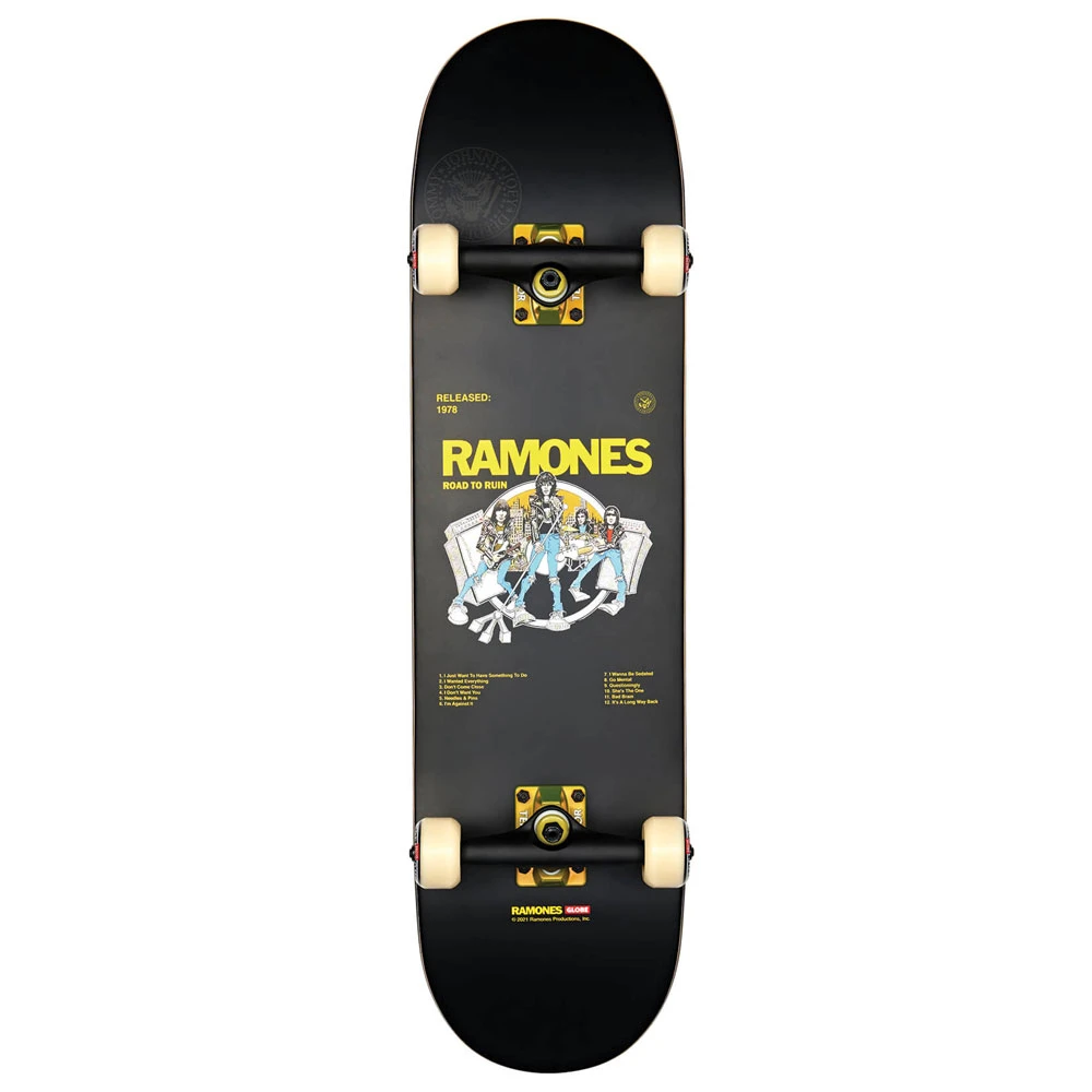 Skateboard Completo Globe G2 Ramones Road To Run 8.25'' 1 Skateboard Completo Globe G2 Ramones Road To Run 8.25''