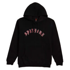Felpa Spitfire Embroidered Old E Hoodie Black Red