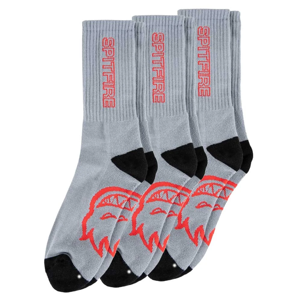 Calze Spitfire Sock Classic 87 3 Pack Charcoal Black Red 1 Calze Spitfire Sock Classic 87 3 Pack Charcoal Black Red