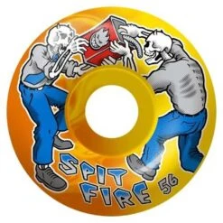 Ruote Spitfire Wheels Fire Fight Yellow Orange 54MM