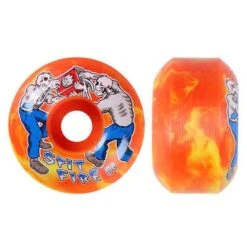 Ruote Spitfire Wheels Fire Fight Yellow Orange 54MM -Negozio Di Pattini spitfire wheels fire fight yellow orange 54mm 3