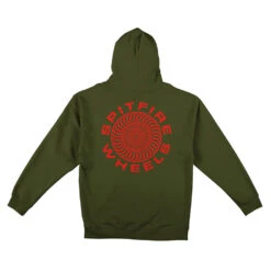 Felpa SpitFire Zip Hooded Classic 87' Swirl Army
