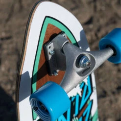 Surf Skate Santa Cruz Wave Dot Cut Back Cruzer Carver 29.95'' -Negozio Di Pattini surf skate santa cruz wave dot cut back cruzer carver 9 75 5