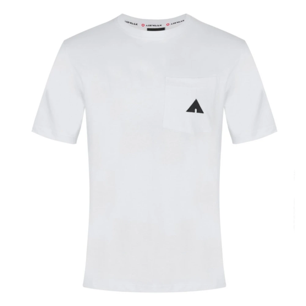 T-Shirt Airwalk Con Taschino Ricamato White 1 T-Shirt Airwalk Con Taschino Ricamato White