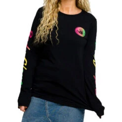 T-Shirt Body Glove Womens Longsleeve Tee Hyper Black