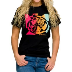 T-Shirt Body Glove Womens Tee Fragmented Black