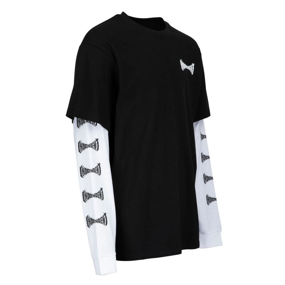 T-Shirt Longsleeve Independent Metal Span Black White 2 T-Shirt Longsleeve Independent Metal Span Black White - immagine 2