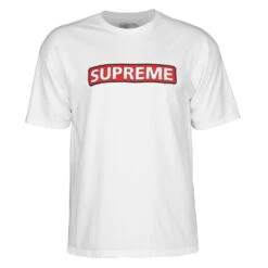 T-shirt Maniche Corte Powell Peralta Supreme White