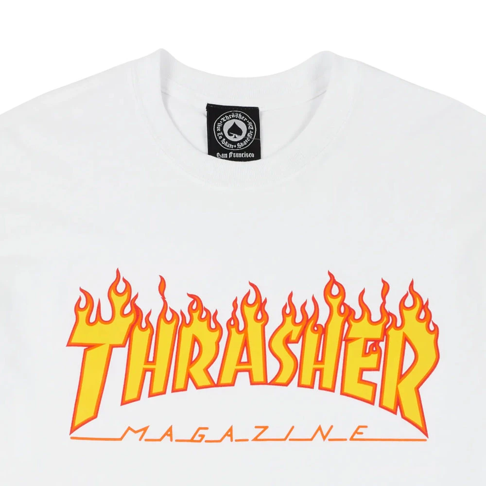 T-shirt Thrasher Magazine Flame White 2 T-shirt Thrasher Magazine Flame White - immagine 2