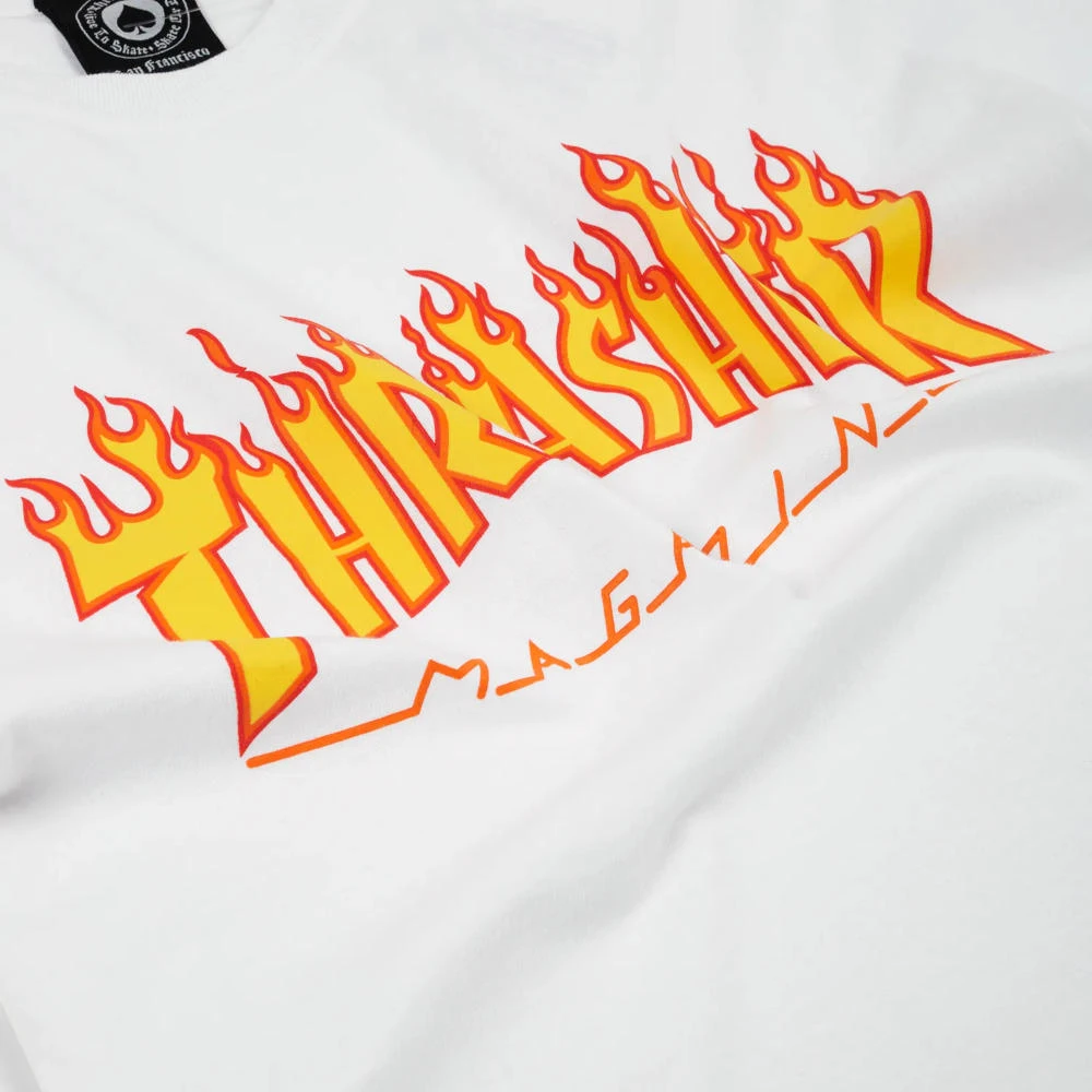 T-shirt Thrasher Magazine Flame White 3 T-shirt Thrasher Magazine Flame White - immagine 3